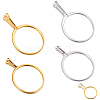 4Pcs 4 Styles 304 Stainless Steel Finger Ring Components DIY-BBC0003-14-1