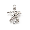 Brass Pave Clear Cubic Zirconia Charms KK-C096-14A-P-1