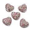 Sparkling Acrylic Heart Beads with Rhinestone Embellishment OACR-NH0001-02B-02-1