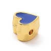 Eco-friendly Rack Plating Brass Enamel Beads KK-F843-30G-09-3