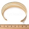 Electrophoresis Iron Cuff Bangles for Women BJEW-M057-05G-3