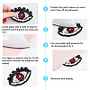 AHADEMAKER 6Pcs 3 Colors Plastic Beaded Sew on Eye Patches FIND-GA0002-49-3