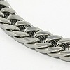 Tarnish Resistant 201 Stainless Steel Cuban Link Chain Necklaces NJEW-F039-23-2