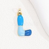 Alloy Enamel Pendants ENAM-S023-01G-L-4