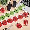 FINGERINSPIRE 2 Rolls 2 Colors Paper Fluorescent Self Adhesive Target Sticker Rolls DIY-FG0005-30-5