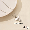 Stylish Stainless Steel Geometric Triangle Pendant Necklace for Women PD6789-3-1