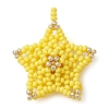 Beaded Star Charms PALLOY-MZ00451-01-1