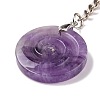 Natural Amethyst Vortex Pendant Keychain KEYC-E038-01P-01-4