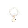 Plastic Imitation Pearl & Alloy Finger Rings FS-WG241E1-15-1