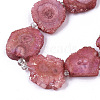 Electroplated Natural Quartz Beads Strands G-R461-04G-1