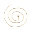 Brass Calabash Link Chains Necklace for Women NJEW-P265-10G-3