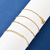 Brass Rolo Chains Necklaces for Women NJEW-D302-45G-3