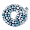 Dyed Synthetic Fossil Beads Strands G-T139-6mm-66G-3