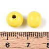 Spray Painted Round Natural Schima Wood Beads WOOD-A018-8mm-04-3