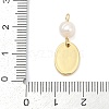 Natural Cultured Freshwater Pearl & Brass Pendants KK-U062-14G-03-3