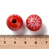 Printed Wood European Beads WOOD-Z002-08J-3