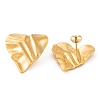 Ion Plating(IP) 304 Stainless Steel Stud Earrings for Women EJEW-L272-030G-01-2