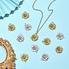 10PCS 2Colors Sunflower Tibetan Style Alloy Pendants TIBEP-YW0001-60-4