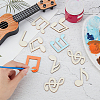 100Pcs Musical Note Unfinished Wood Cutouts WOOD-WH0025-95-3