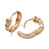 Brass Micro Pave Clear Cubic Zirconia Hoop Earrings for Women EJEW-M238-38KCG-2