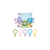 10Pcs 5 Colors Resin Cheese Pendant Locking Stitch Markers HJEW-AB00679-7