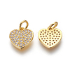 Brass Micro Pave Cubic Zirconia Charms ZIRC-J021-22G-RS-2