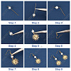 SUNNYCLUE DIY Sun Moon Star Earring Making Kit DIY-SC0020-86-4