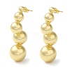 Rack Plating Brass Round Ball Dangle Stud Earrings EJEW-Q786-04G-1
