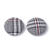 Handmade Cloth Fabric Covered Cabochons X-WOVE-Q071-07A-01-1