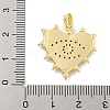 Rack Plating Brass Micro Pave Cubic Zirconia Pendants KK-M291-21G-3