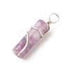 Natural Lepidolite Pendants PALLOY-JF01575-10-4