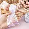  3 Rolls 3 Colors Flat Rainbow Color Organza Ribbon OCOR-TA0001-47-13