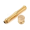 Golden Tone Brass Wax Seal Stamp Head with Bamboo Stick Shaped Handle STAM-K001-05G-L-2