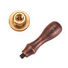   DIY Letter Scrapbook Brass Wax Seal Stamps and Wood Handle Sets AJEW-PH0010-D-3