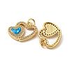 Valentine's Day Brass Micro Pave Cubic Zirconia with Synthetic Opal Pendants KK-D096-02B-G-2