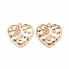 Brass Micro Pave Clear Cubic Zirconia Pendants KK-S364-185-1