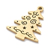 Christmas Theme 304 Stainless Steel Pendants STAS-R003-04G-03-2