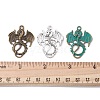 6Pcs 3 Styles Alloy Dragon Pendants FIND-FS0001-76-6