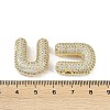 Brass Micro Pave Clear Cubic Zirconia Pendants KK-Z041-01G-U-3