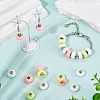 30Pcs Spray Painted Faceted Resin European Beads RESI-TADJ0001-05A-5