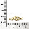 Brass Shark Outline Connector Charms KK-P295-30G-3