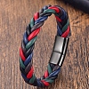 Weave Leather Braided Cord Bracelets PW-WG81F6A-01-1