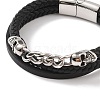 Braided Microfiber Leather Multi-strand Bracelets BJEW-B096-08I-2