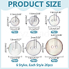 120Pcs 6 Styles Dyed Natural Shell Buttons BUTT-WR0001-42A-2