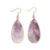 Natural Amethyst Teardrop Dangle Earrings EJEW-G331-01G-02-2