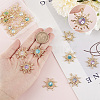 SUNNYCLUE 20Pcs 5 Colors Mermaid Fish Dragon Scale Alloy & Plastic Pendants FIND-SC0004-01-3