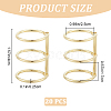 3-Ring Iron Loose Leaf Book Binder Hinged Rings AJEW-CP0009-48B-2