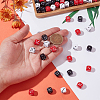 120Pcs 3 Colors Acrylic Beads OACR-SC0002-65-3