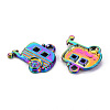 Rainbow Color Alloy Pendants PALLOY-S180-114-NR-3