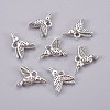 Tibetan Style Alloy Hummingbird Charms Pendants TIBEP-1096-AS-LF-2